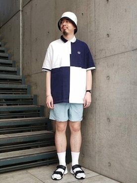 「BEAMS（ビームス）のアイテム（ハット）」を使った、BEAMS MENさん（メンズ・173cm）の春コーディネート