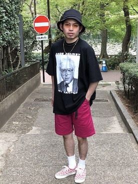 「BEAMS（ビームス）のアイテム（ハット）」を使った、BEAMS MENさん（メンズ・166cm）の春コーディネート