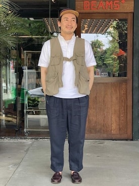 「BEAMS PLUS（ビームスプラス）のアイテム（パンツ）」を使った、BEAMS MENさん（メンズ・175cm）の春コーディネート