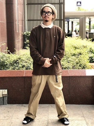 Champion BEAMS チビロゴ ラガーシャツ XL 黒 白 長袖 20200812134231315_320.jpg