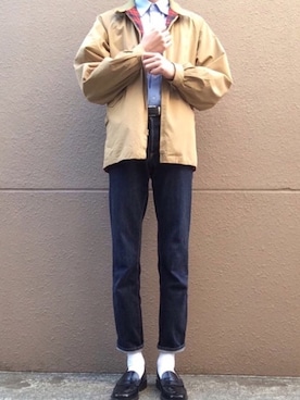 「HARUTA」｜「アイテム（その他アウター）」を使った、Takuさん（メンズ・185cm）の春コーディネート
