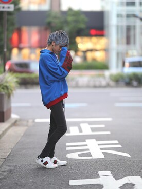 「MYne（マイン）のアイテム（ジャケット/アウター）」を使った、瑛叶さん（メンズ・165cm）の秋コーディネート