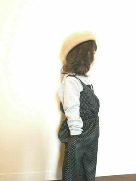 「apres les cours（アプレレクール）のアイテム（サロペット/オーバーオール）」を使った、masuさん（キッズ・100cm）の春コーディネート