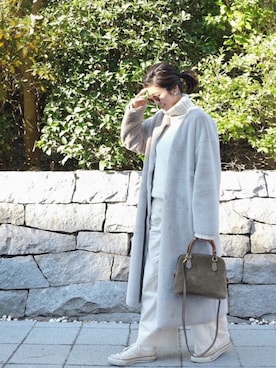 「Ameri（アメリ）のアイテム（ムートンコート）」を使った、sayakaさん（レディース・160cm）の冬コーディネート