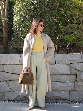 「Ameri（アメリ）のアイテム（ムートンコート）」を使った、sayakaさん（レディース・160cm）の冬コーディネート