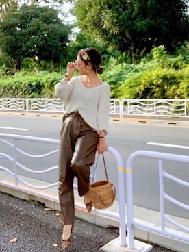 「秋のマイ旬スタイル」｜「アイテム（バレエシューズ）」を使った、sayakaさん（レディース・160cm）の秋コーディネート