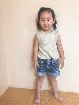 「POOL（プール）のアイテム（その他）」を使った、︎KAHO☺︎︎さん（キッズ・90cm）の夏コーディネート