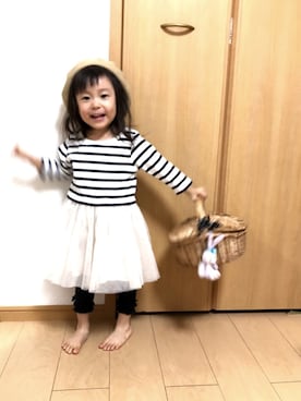 「MIKI HOUSE（ミキハウス）のアイテム（レギンス/スパッツ）」を使った、toaさん（キッズ・80cm）の冬コーディネート
