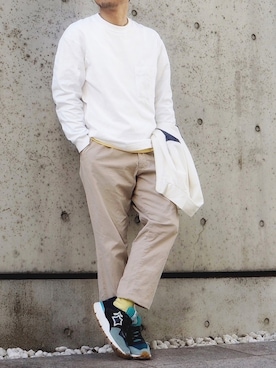 「Atlantic STARS（アトランティックスターズ）のアイテム」を使った、アトランティックスターズさん（メンズ・162cm）の春コーディネート