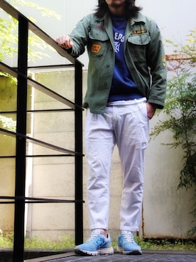 「Atlantic STARS（アトランティックスターズ）のアイテム」を使った、アトランティックスターズさん（メンズ・176cm）の春コーディネート