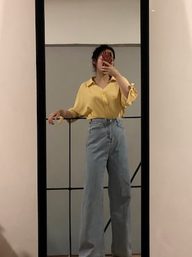 「N（エヌ）のアイテム（トップス）」を使った、HangQさん（レディース・154cm）の秋コーディネート