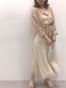 ホソヤヤスコさん（レディース・161cm）の春コーディネート