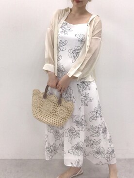 ホソヤヤスコさん（レディース・161cm）の春コーディネート