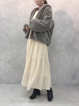 ホソヤヤスコさん（レディース・161cm）の秋コーディネート