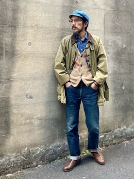 「RED WING（レッドウィング）のアイテム（その他シューズ）」を使った、ヤギハシカズヒロさん（メンズ・181cm）の春コーディネート