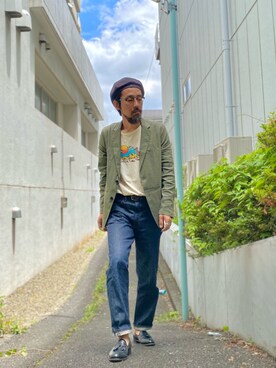 「theory（セオリー）のアイテム（テーラードジャケット）」を使った、ヤギハシカズヒロさん（メンズ・181cm）の夏コーディネート
