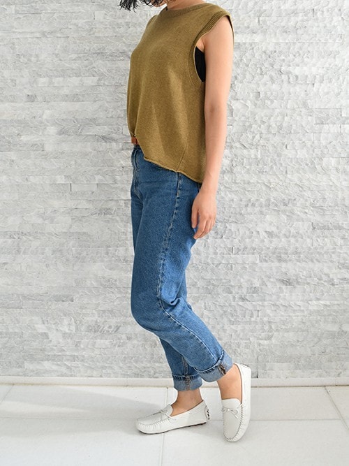 Modeetjacomo Staff Mode Et Jacomo Fountain Blueのモカシン デッキシューズを使ったコーディネート Wear