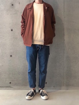 「アイテム（ブルゾン）」を使った、Dake823さん（メンズ・172cm・30代）の春コーディネート