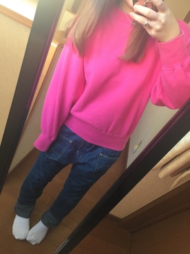 「Yves Saint Laurent（イヴサンローラン）のアイテム（スウェット）」を使った、ごとち♥さん（レディース・153cm）の冬コーディネート