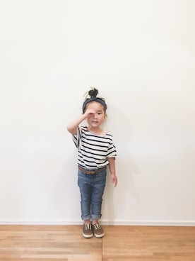 「Cienta（シエンタ）のアイテム」を使った、yuyuemさん（キッズ・90cm）の春コーディネート