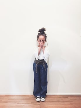 「CIAOPANIC TYPY（チャオパニックティピー）のアイテム（オールインワン・サロペット）」を使った、yuyuemさん（キッズ・110cm）の春コーディネート