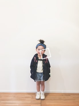 「H&M（エイチ・アンド・エム）のアイテム」を使った、yuyuemさん（キッズ・90cm）の春コーディネート