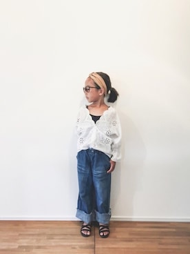 「H&M（エイチ・アンド・エム）のアイテム」を使った、yuyuemさん（キッズ・110cm）の夏コーディネート