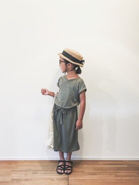 「H&M（エイチ・アンド・エム）のアイテム」を使った、yuyuemさん（キッズ・110cm）の夏コーディネート