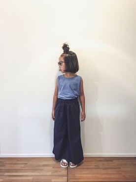 「CIAOPANIC TYPY（チャオパニックティピー）のアイテム（サンダル）」を使った、yuyuemさん（キッズ・110cm）の夏コーディネート