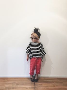 「H&M（エイチ・アンド・エム）のアイテム」を使った、yuyuemさん（キッズ・90cm）の夏コーディネート