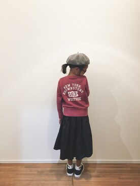 yuyuemさんの「【ママとお揃い】ウールジャージーベレー帽」を使ったコーディネート