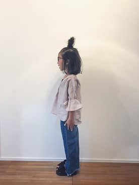 「CIAOPANIC TYPY（チャオパニックティピー）のアイテム（サンダル）」を使った、yuyuemさん（キッズ・110cm）の秋コーディネート