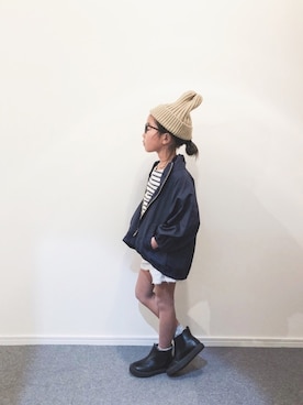 「H&M（エイチ・アンド・エム）のアイテム」を使った、yuyuemさん（キッズ・120cm）の冬コーディネート