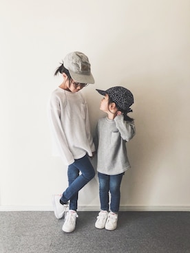 「姉妹コーデ」｜yuyuemさん（キッズ・120cm）の春コーディネート