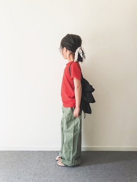 「CIAOPANIC TYPY（チャオパニックティピー）のアイテム（バックパック/リュック）」を使った、yuyuemさん（キッズ・120cm）の春コーディネート