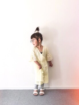 「CIAOPANIC TYPY（チャオパニックティピー）のアイテム（ワンピース/ドレス）」を使った、yuyuemさん（キッズ・100cm）の春コーディネート