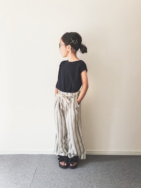 「CIAOPANIC TYPY（チャオパニックティピー）のアイテム（シューズ）」を使った、yuyuemさん（キッズ・120cm）の夏コーディネート