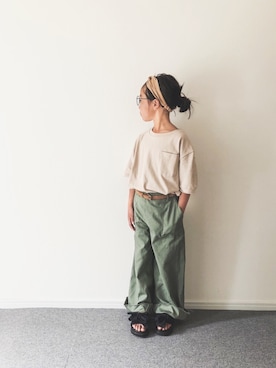 「CIAOPANIC TYPY（チャオパニックティピー）のアイテム（シューズ）」を使った、yuyuemさん（キッズ・120cm）の春コーディネート