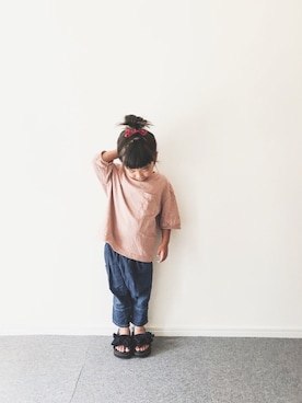 「CIAOPANIC TYPY（チャオパニックティピー）のアイテム（シューズ）」を使った、yuyuemさん（キッズ・100cm）の夏コーディネート