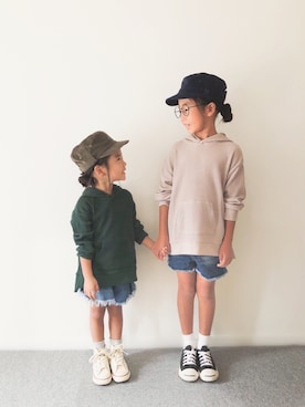 「ワークキャップ」｜yuyuemさん（キッズ・120cm）の秋コーディネート