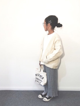 「ざっくりニット」｜yuyuemさん（キッズ・120cm）の秋コーディネート