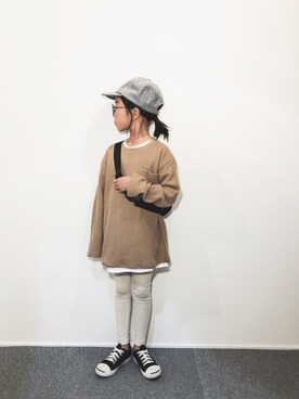「アイラブCONVERSE」｜yuyuemさん（キッズ・120cm）の冬コーディネート