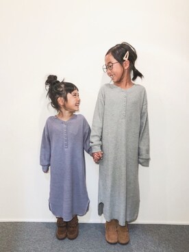 「CIAOPANIC TYPY（チャオパニックティピー）のアイテム（ワンピース/ドレス）」を使った、yuyuemさん（キッズ・120cm）の冬コーディネート