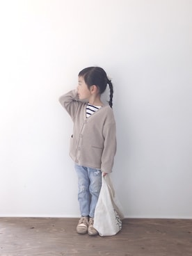 「ボーイフレンドデニム」｜yuyuemさん（キッズ・100cm）の春コーディネート