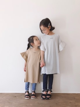 「CIAOPANIC TYPY（チャオパニックティピー）のアイテム（ワンピース/ドレス）」を使った、yuyuemさん（キッズ・120cm）の春コーディネート