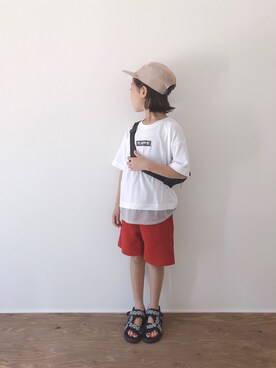 「CIAOPANIC TYPY（チャオパニックティピー）のアイテム（シューズ）」を使った、yuyuemさん（キッズ・120cm）の春コーディネート