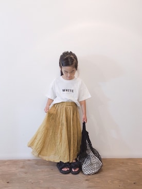 「CIAOPANIC TYPY（チャオパニックティピー）の【ママとおそろい】indiaボイルスカウチョ（その他パンツ）」を使った、yuyuemさん（キッズ・100cm）の夏コーディネート