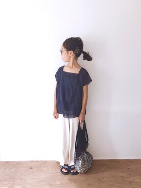 「CIAOPANIC TYPY（チャオパニックティピー）のアイテム（シューズ）」を使った、yuyuemさん（キッズ・104cm）の夏コーディネート