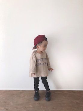 「秋のカフェオレコーデ」｜yuyuemさん（キッズ・90cm）の秋コーディネート