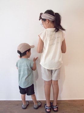 「こども ビームス（コドモビームス）のアイテム」を使った、yuyuemさん（キッズ・130cm）の夏コーディネート